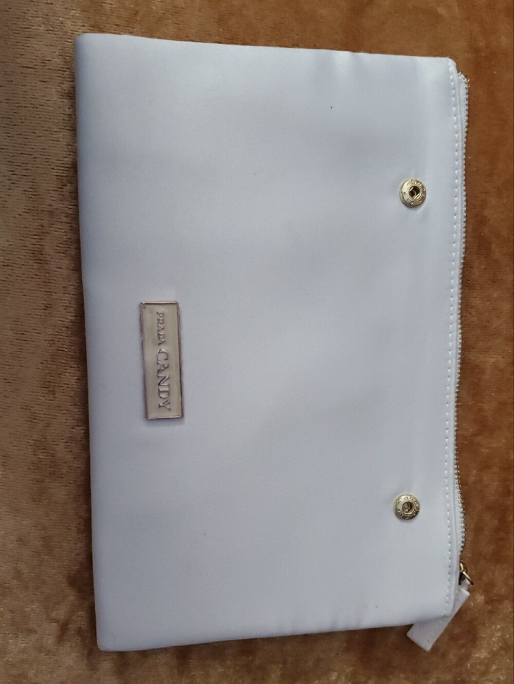 Prada Candy White Zip Pouch - Picture 2 of 3